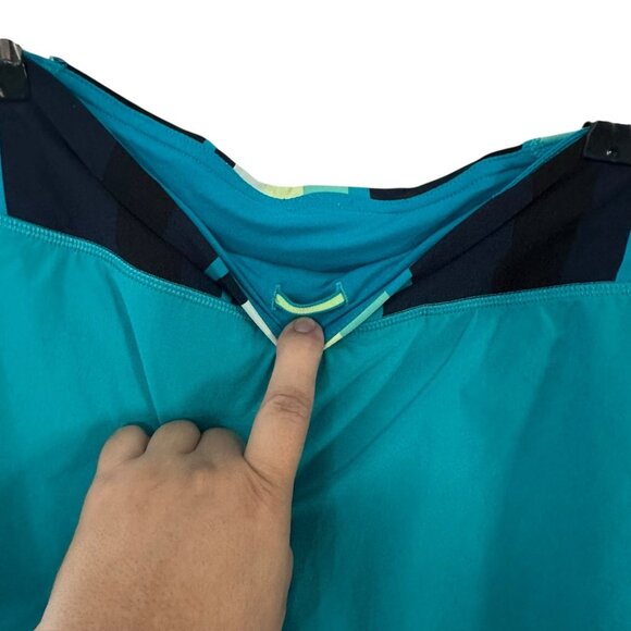 Lululemon Run Pace Setter Skort Blue Surge Striped Elastic Waistband Size 4 - Picture 5 of 9